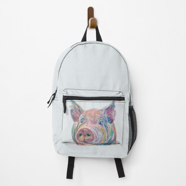 Item preview, Colourful oil pastel pig designed and sold by Merlinsmates.