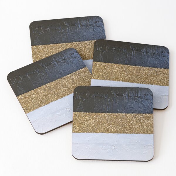 Item preview, Black White Gold Modern Art designed and sold by sspindlerart.