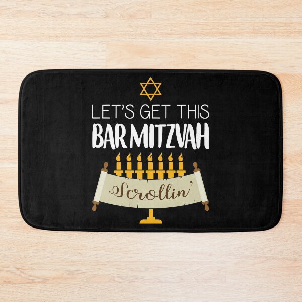 Item preview, Funny Jewish Menorah Scroll Bar Mitzvah design designed and sold by jakehughes2015.