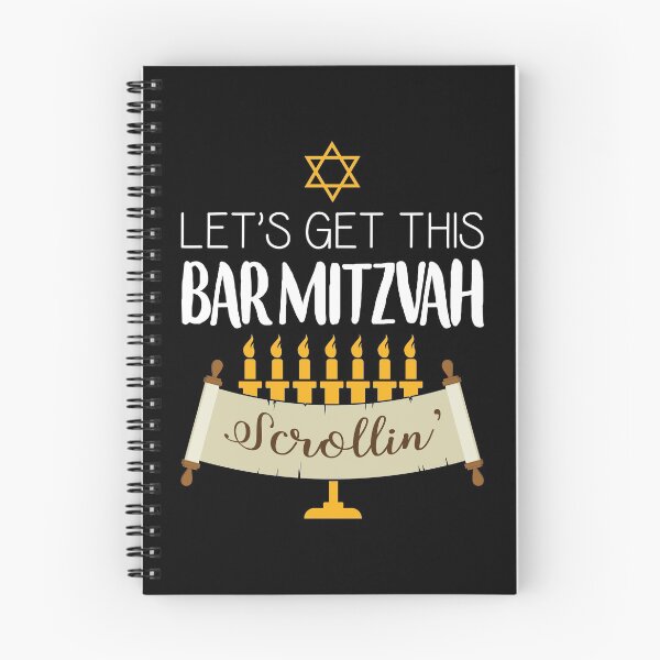 Item preview, Funny Jewish Menorah Scroll Bar Mitzvah design designed and sold by jakehughes2015.