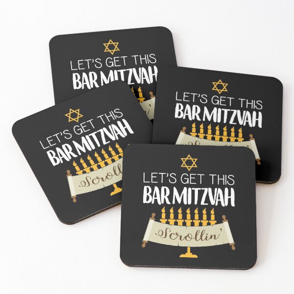 Item preview, Funny Jewish Menorah Scroll Bar Mitzvah design designed and sold by jakehughes2015.