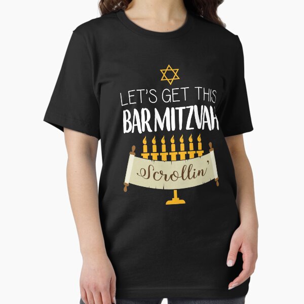 Item preview, Funny Jewish Menorah Scroll Bar Mitzvah design designed and sold by jakehughes2015.