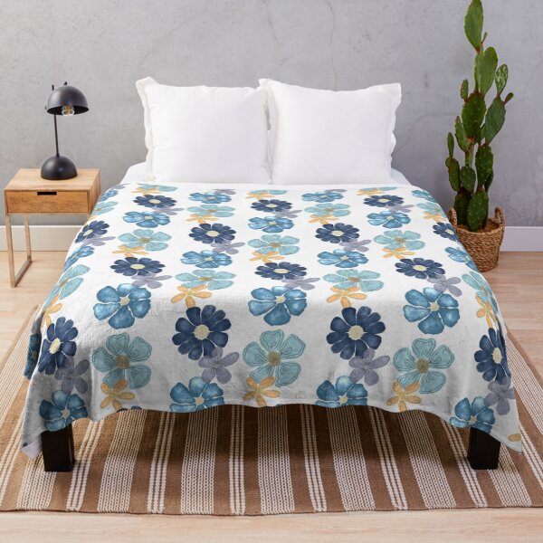 Item preview, Blue and yellow floral design designed and sold by cmakeitcount.