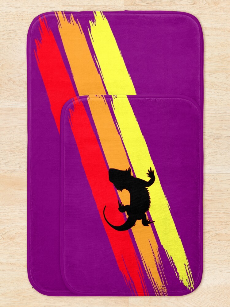 Alternate view of 3 Stripe Rainbow Bearded Dragon Bath Mat