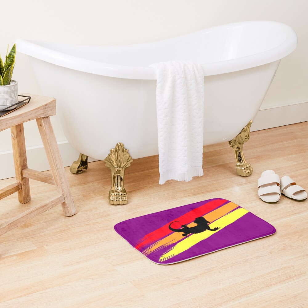 3 Stripe Rainbow Bearded Dragon Bath Mat