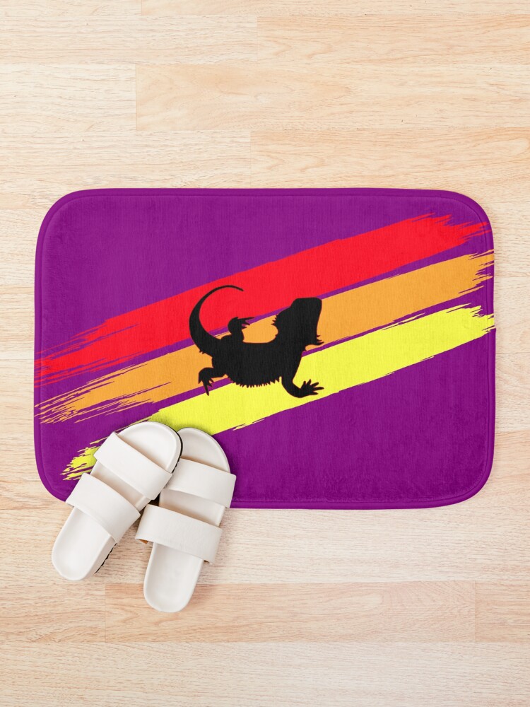 Alternate view of 3 Stripe Rainbow Bearded Dragon Bath Mat