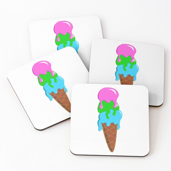 Item preview, Shiny Polysexual Pride Flag Ice Cream Cone designed and sold by HarveyHandcraftsandDesigns.