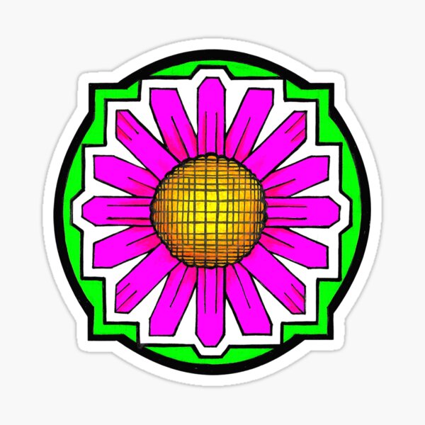 Graphic DAISY Doodle (pink) Sticker