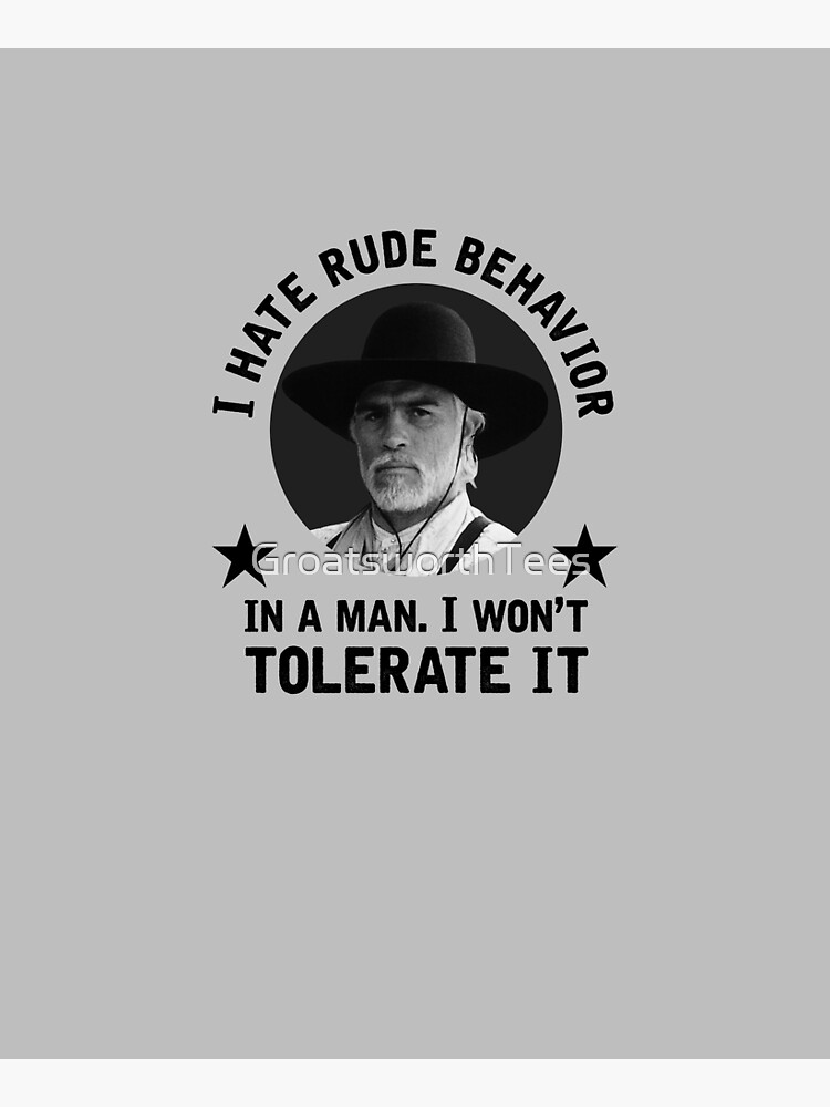 i hate rude behavior in a man t shirt