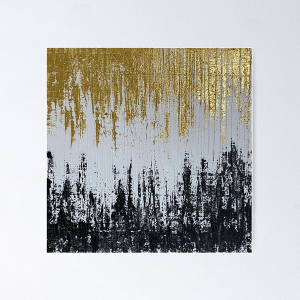 Item preview, black white gold texture  designed and sold by sspindlerart.
