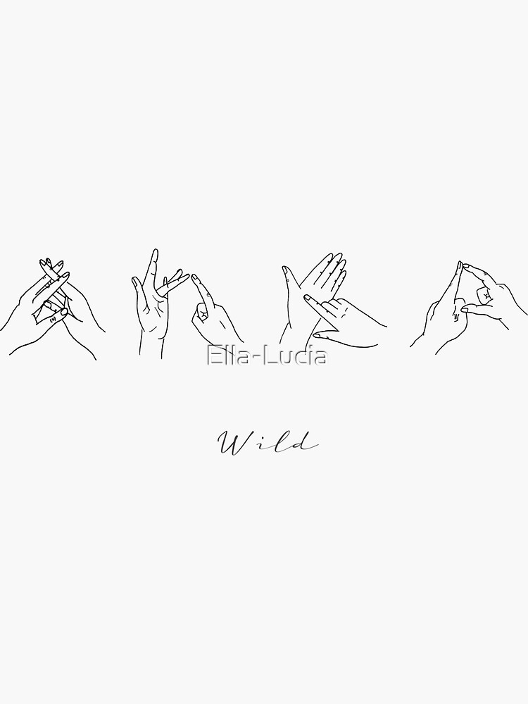 Sign Language Wild Illustration Sticker For Sale By Ella Lucia Redbubble 