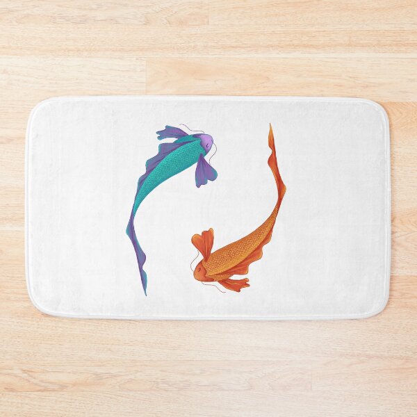 Item preview, Koi fish two colors (violet/skyblue orange/red) designed and sold by FatiPierri.