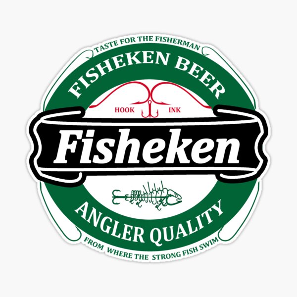 Fisheken Beer Sticker for Sale by hookink