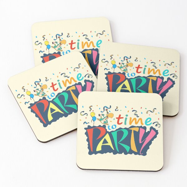 Item preview, Time To Party Sticker designed and sold by gooddesignart.