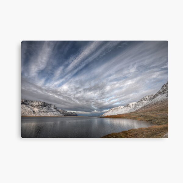 Crossed Clouds in Western Iceland Metal Print