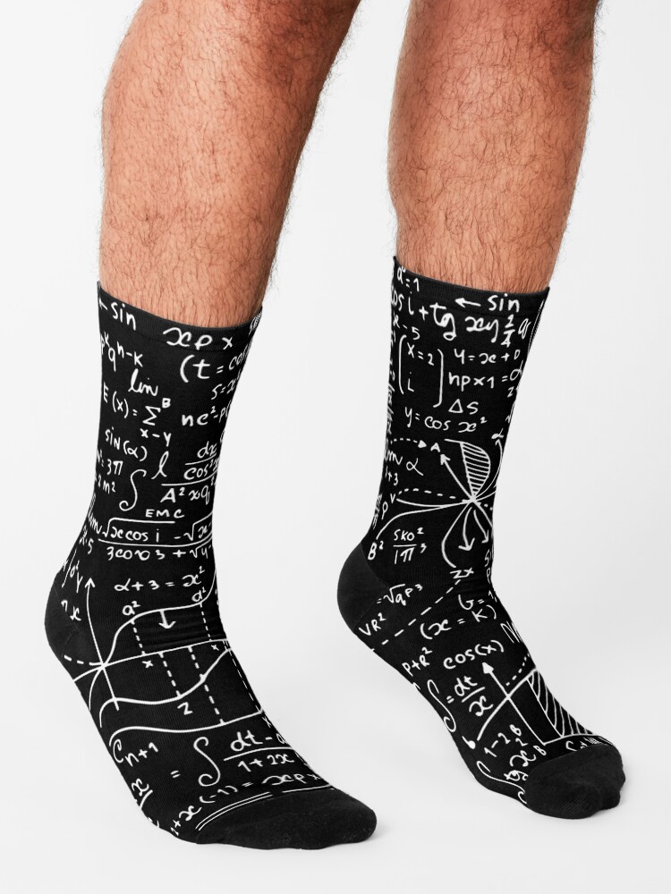 Alternate view of Amazing World Of Mathematics Monochrome Socks