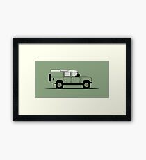 A Graphical Interpretation of the Defender 110 Utility Station Wagon Heritage Edition Framed Print