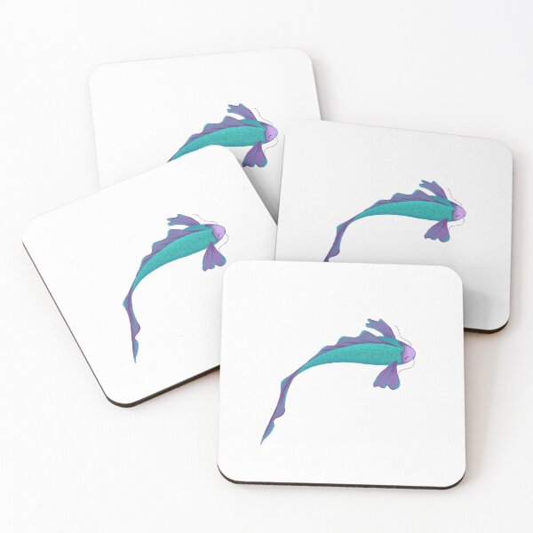 Item preview, Koi Fish violet and skyblue with details designed and sold by FatiPierri.
