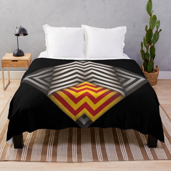 Item preview, diamond lines geometric painting Omar rayo op art black and white yellow red designed and sold by mariaa999.