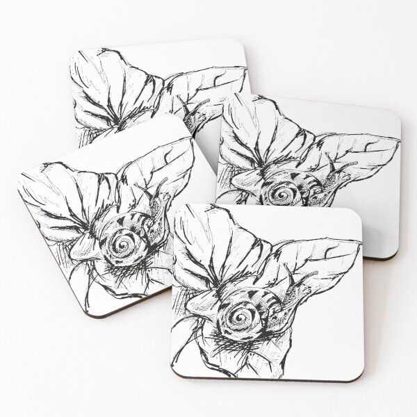 Item preview, Snail on leaf designed and sold by Bumble-Bea.