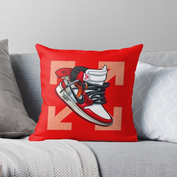 Red Sneaker Throw Pillow