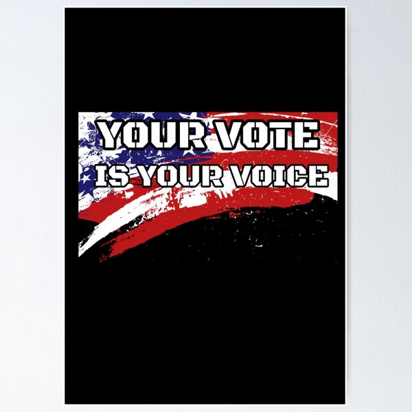 Item preview, Your vote is your voice America first, usa flag fingerprint t-shirt,  vote registration, register to vote designed and sold by Morinas.