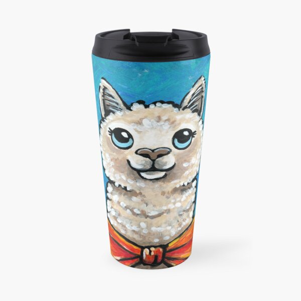Clarence the Fluffy Dapper Alpaca Travel Mug