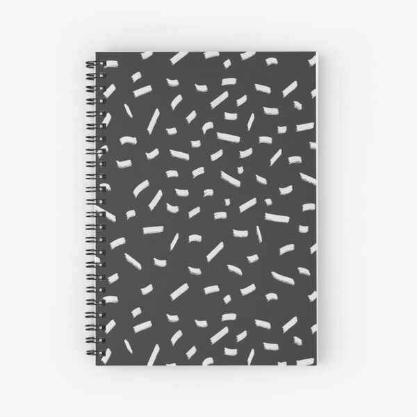Stripes Pattern Dark Version Spiral Notebook