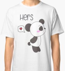 "His & Hers" Panda (Couple Shirts) Boy Version Classic T-Shirt