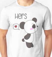 "His & Hers" Panda (Couple Shirts) Boy Version Unisex T-Shirt