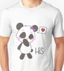 "His & Hers" Panda (Couple Shirts) Girl Version Unisex T-Shirt