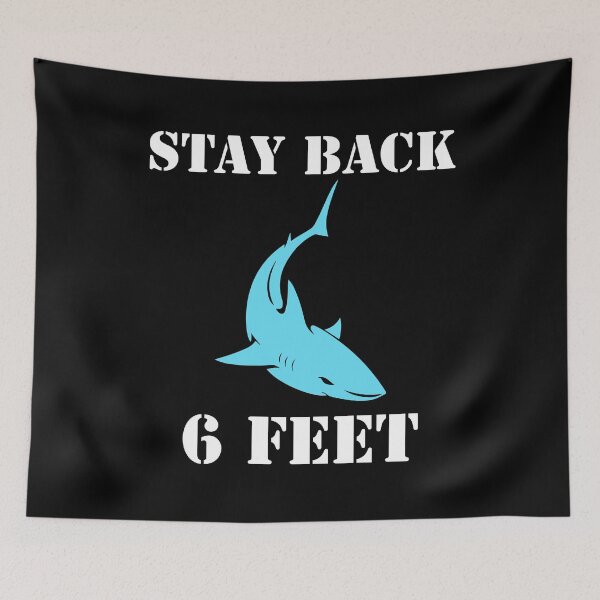 Item preview, Shark Social Distancing Stay Back 6 Feet designed and sold by StudioTina.