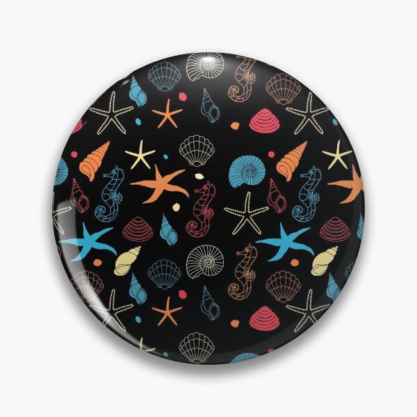 Item preview, Sea Life - Kids Favorite - Shells, Clams, Start Fish and Sea Horses - Dark Background designed and sold by simpleones.