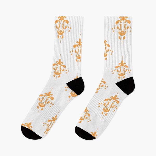 Item preview, orange rabbit floral damask vector patterns designed and sold by alexanderrosede.