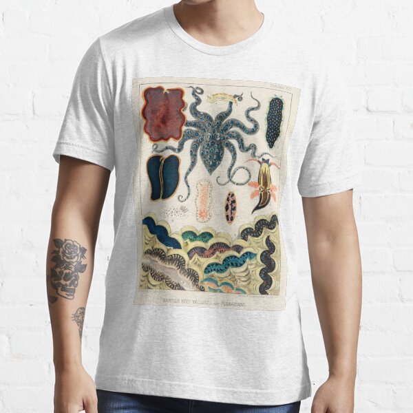 "Under the Sea Great Barrier Reef Octopus and Clams" Tshirt by
