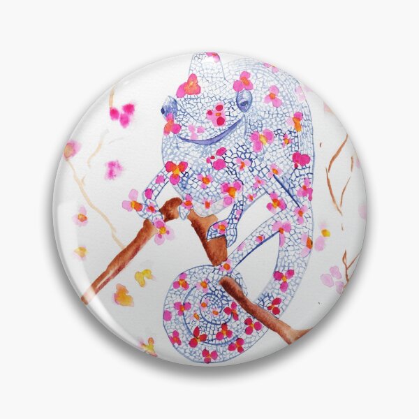 Item preview, Chameleon with flowers designed and sold by pgorostiza.