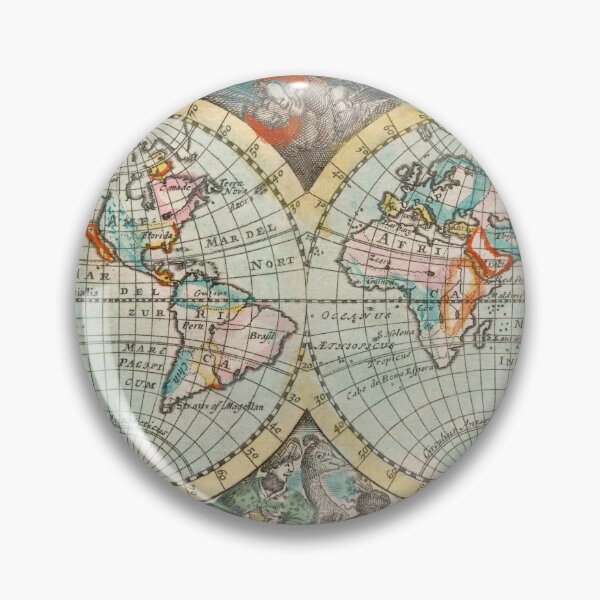 Item preview, Vintage Map of the World  designed and sold by upoutandaway.