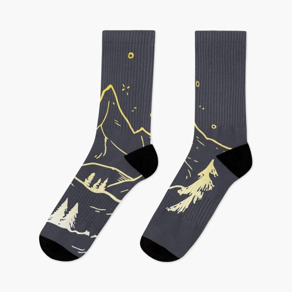 Item preview, Hiking Mountain at Night Drawing designed and sold by vo1d-mind.