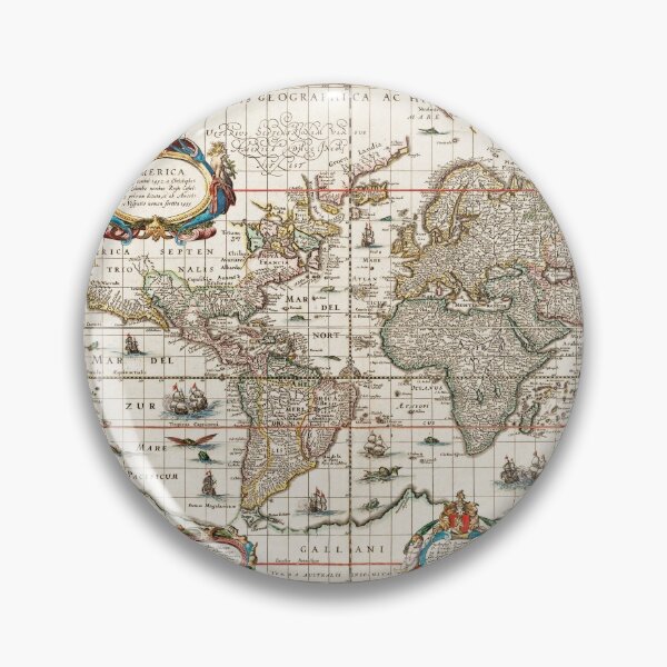 Item preview, Vintage World Map designed and sold by upoutandaway.