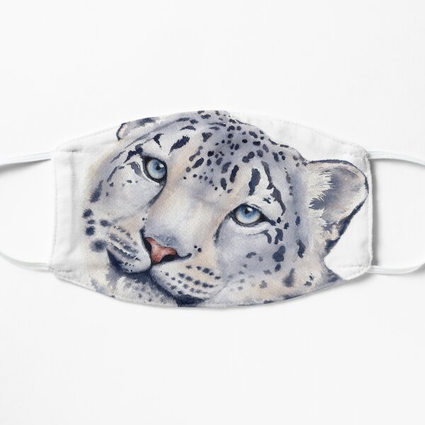Snow Leopard in Watercolor Mask