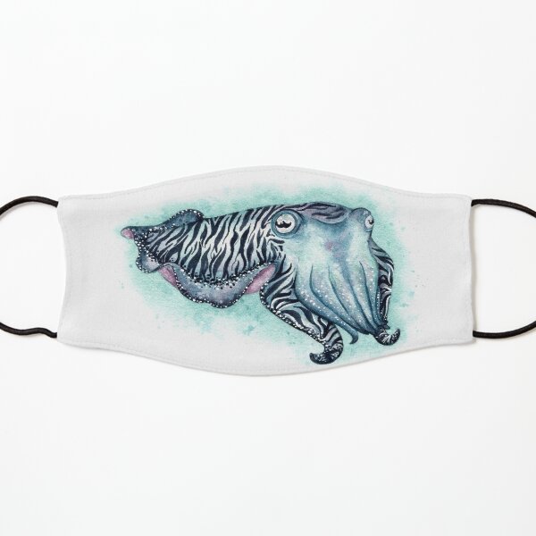 Cuttlefish Watercolor Kids Mask