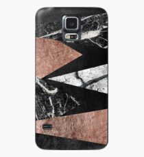 Elegant Modern Marmor, Rose Gold & Schwarz Folie Dreiecke Hülle & Skin für Samsung Galaxy