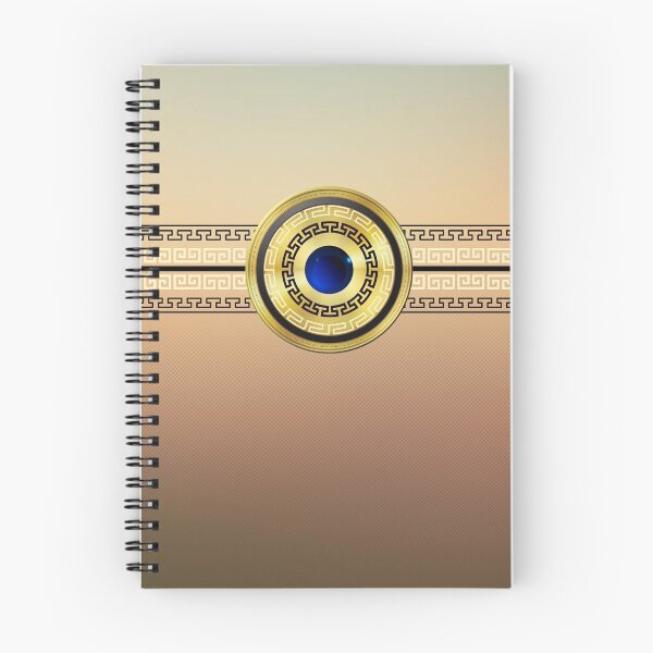 Item preview, Mati Evil Eye Browns and Gold Greek Keys Yiorgos Collection designed and sold by Yiorgos Designs.