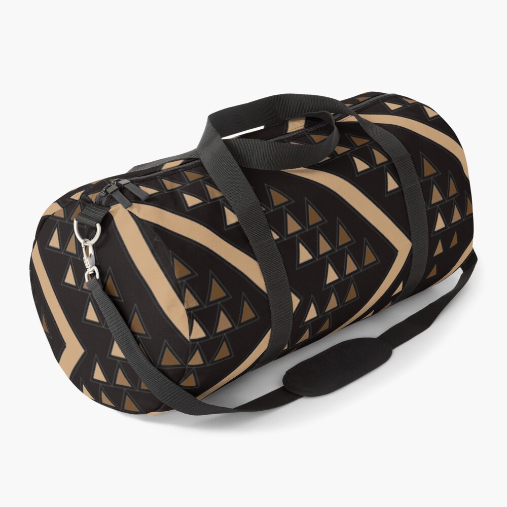 Brown Chevron Duffle Bag