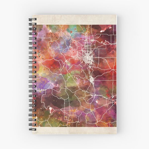 Item preview, colorado map warm colors designed and sold by MapMapMaps.