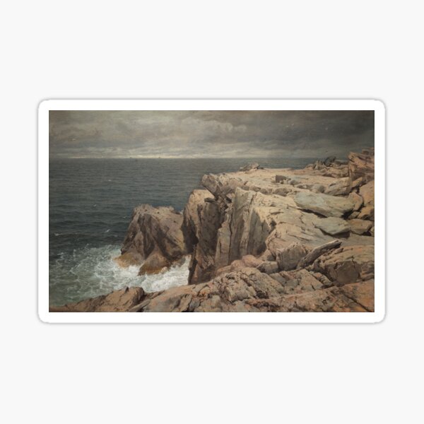 "Cormorant Cliff, Jamestown, Rhode Island 1877" Sticker for Sale by