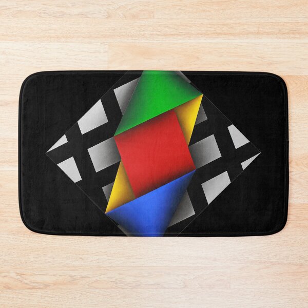 Item preview, folded colorful shapes geometric painting Omar rayo op art designed and sold by mariaa999.