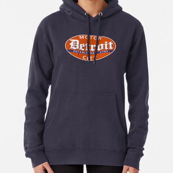 Vintage Detroit (Distressed Design) Pullover Hoodie