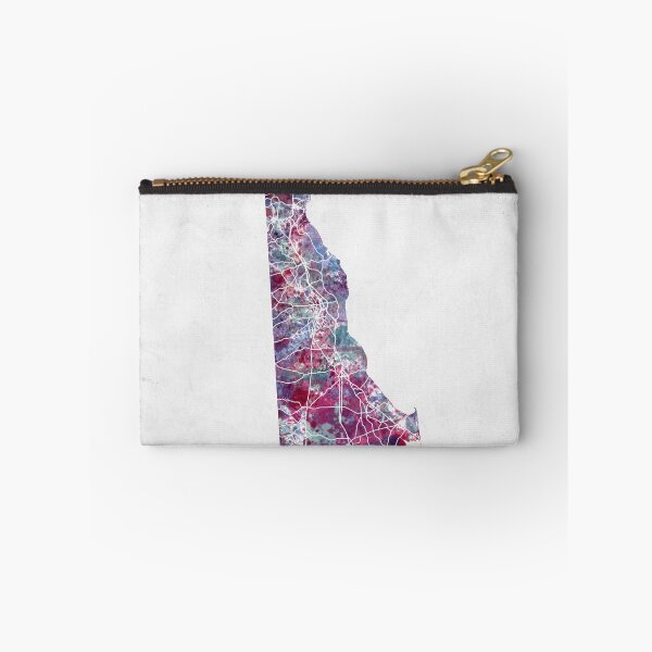 Item preview, Delaware map cold colors designed and sold by MapMapMaps.