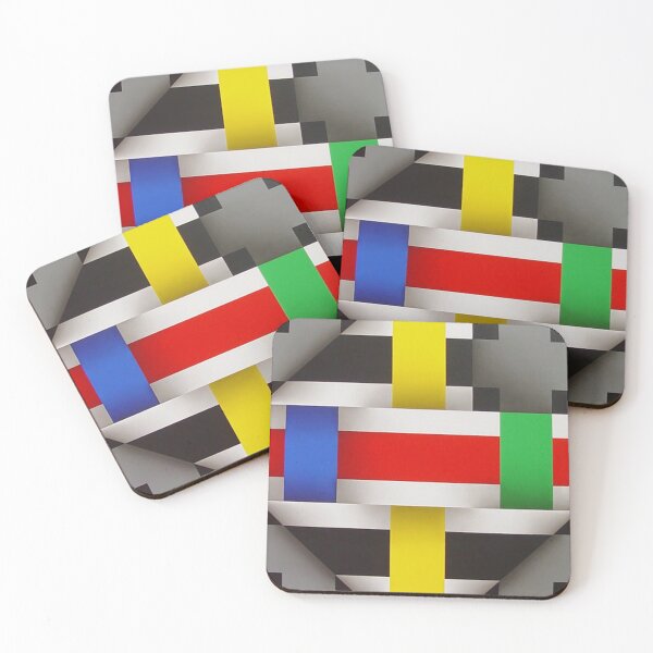Item preview, folded colorful shapes geometric painting Omar rayo op art designed and sold by mariaa999.